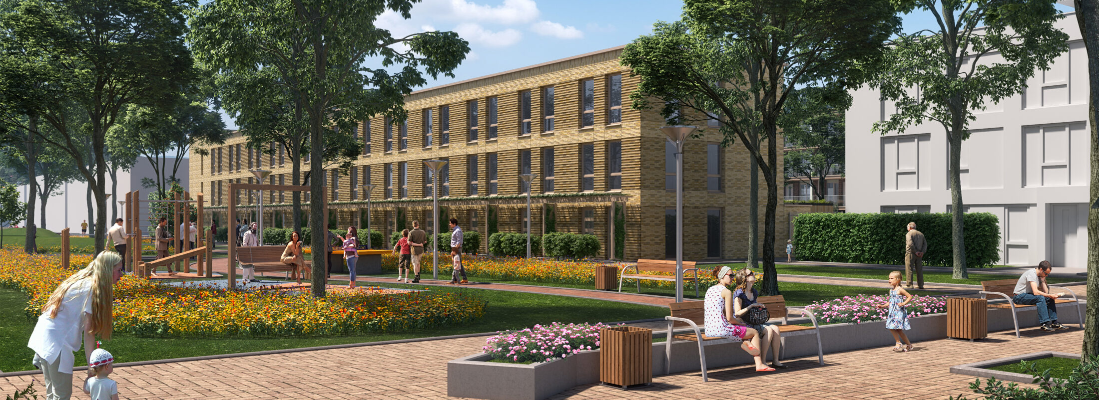 Almere, Central Park 17 woningen en 31 appartementen